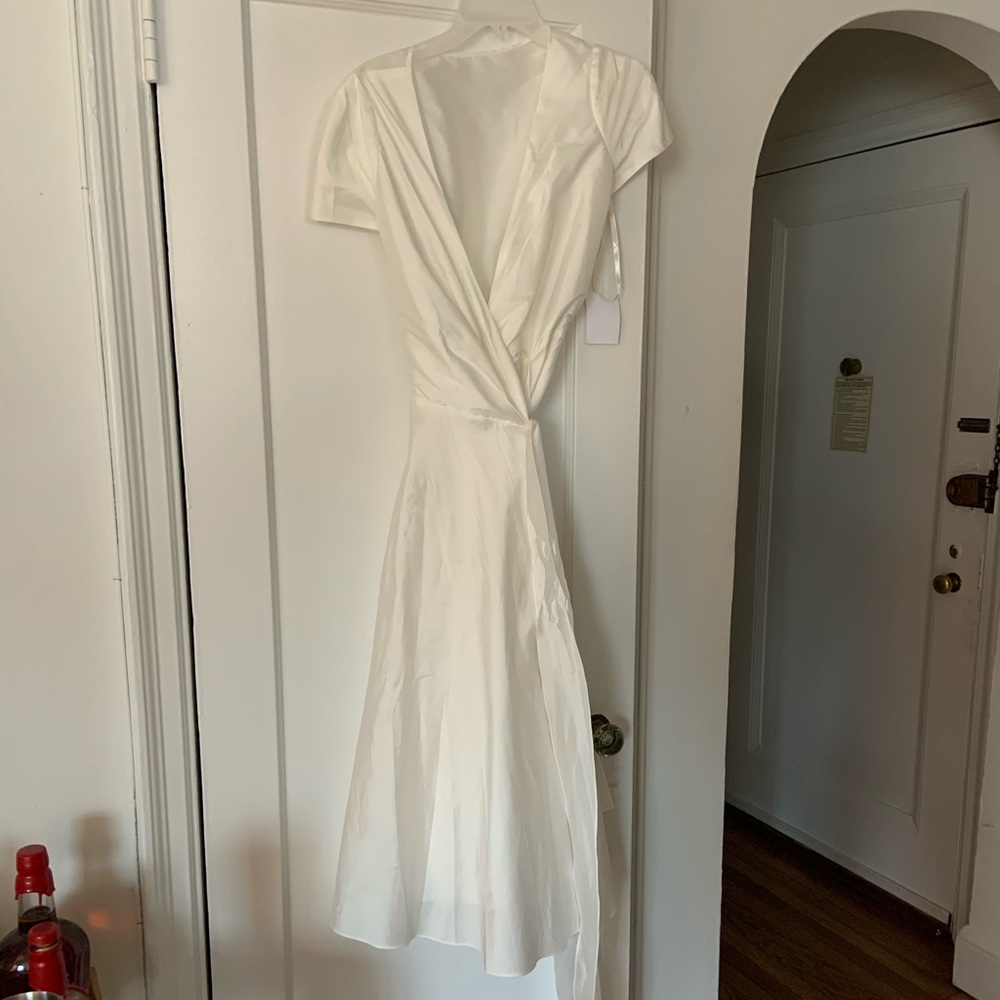 Amsale Taffeta Midi Dress